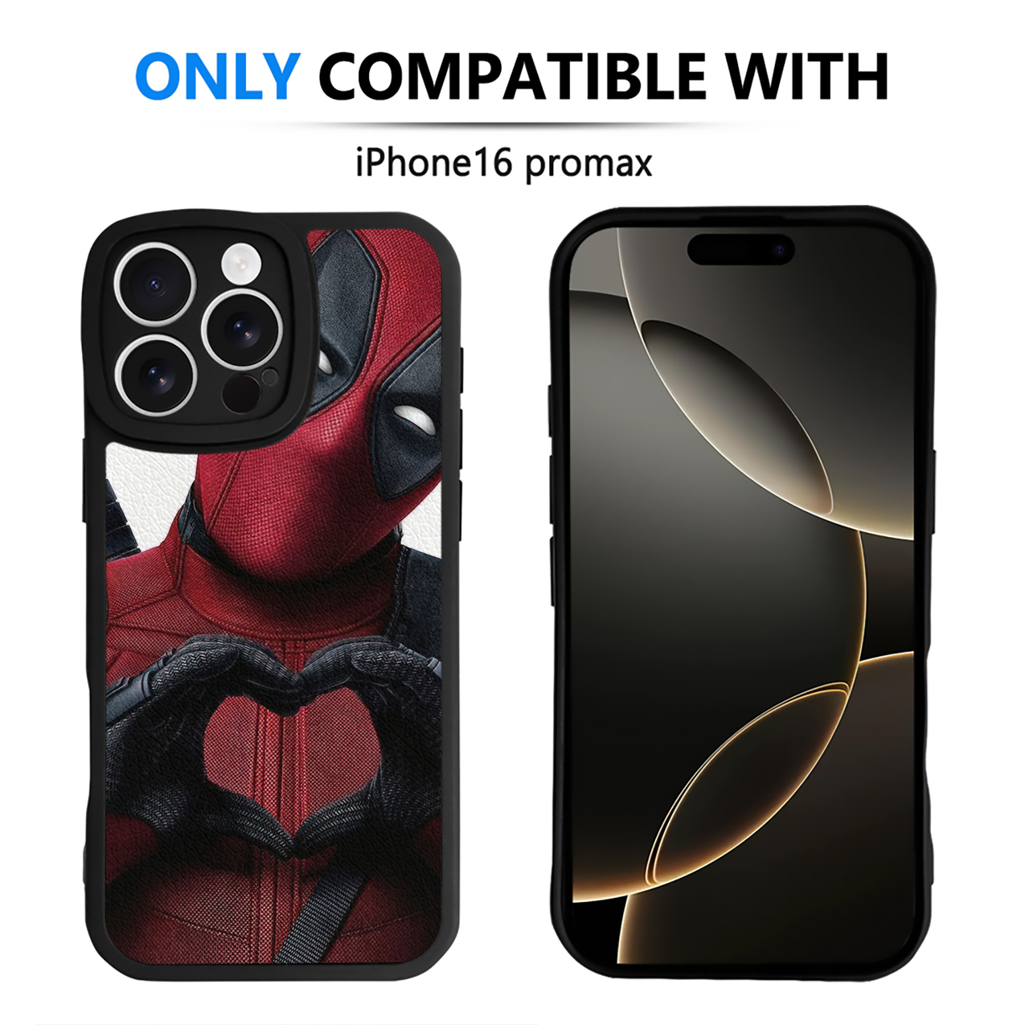（画像用） Deadpool デッドプール 【iPhone 16シリーズ対応】シリコンスマホケース（レザー調） 材質：シリコン